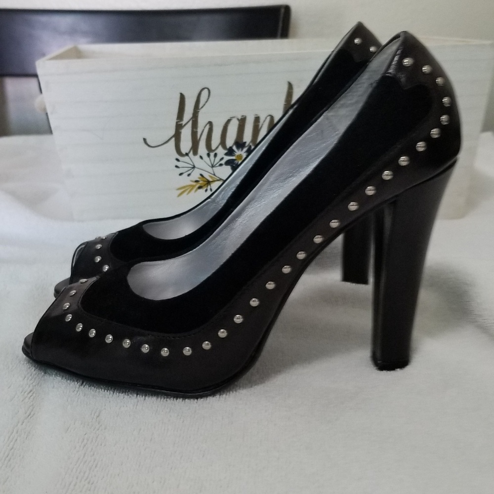 The Look by Randolf Duke Black Peep Toes  S/7.5M